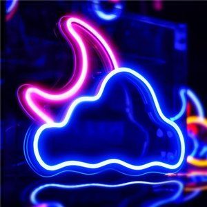 Neon Sign,Moon Cloud Acrylic LED Neon Light for Wall Decor,Battery orUSB Powered